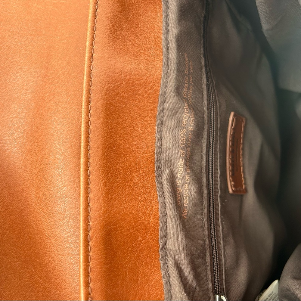 Matt & Nat Cognac Vegan Leather Backpack - Picture 6 of 7
